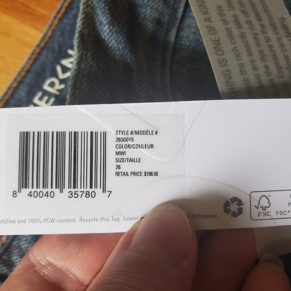 NWT Outerknown organic Cassidy high rise slim jeans sz 26 - Picture 7 of 7